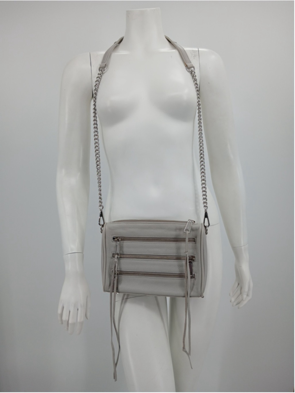Rebecca Minkoff Crossbody Bag Gray Leather Purse